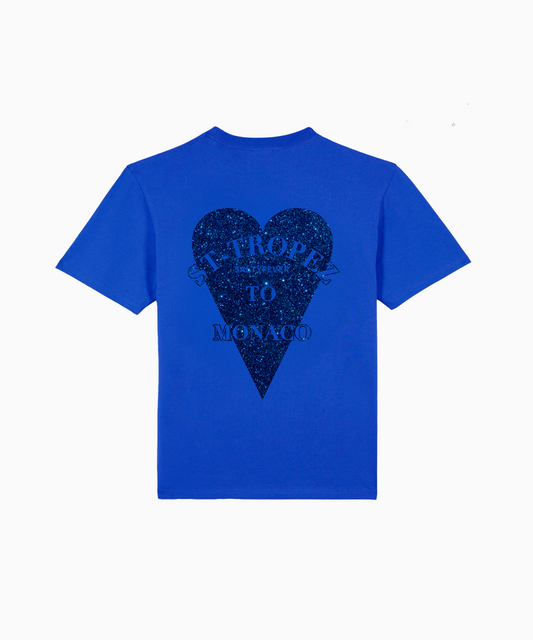 T-SHIRT BLEU ROYAL ST-TROP GLITTER
